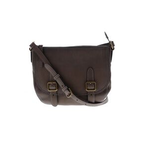 FRYE Brown Gray Leather Crossbody Bag